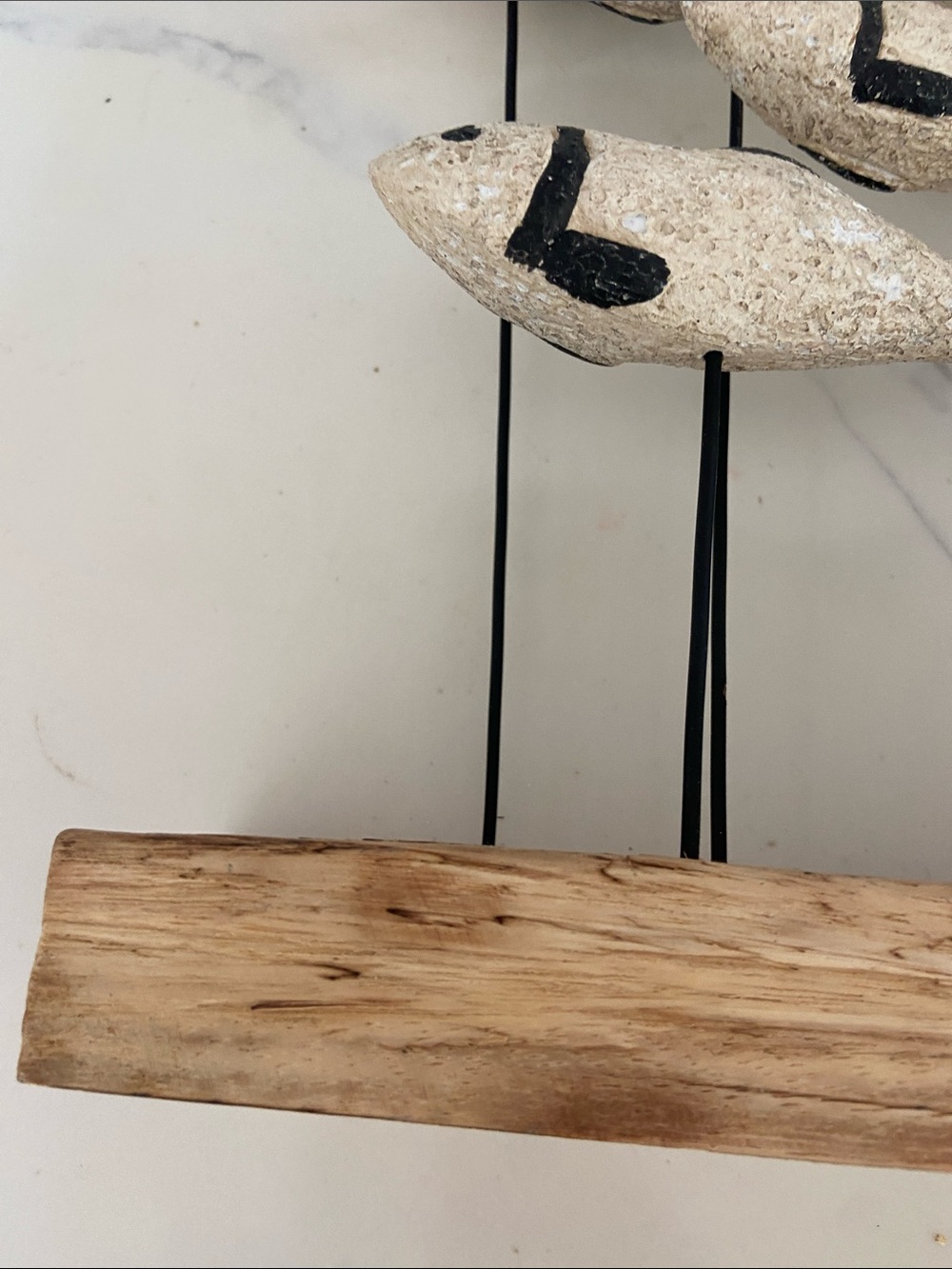 Handcrafted School of Fish Table Sculpture - Natural & Black - Picture 11 of 15